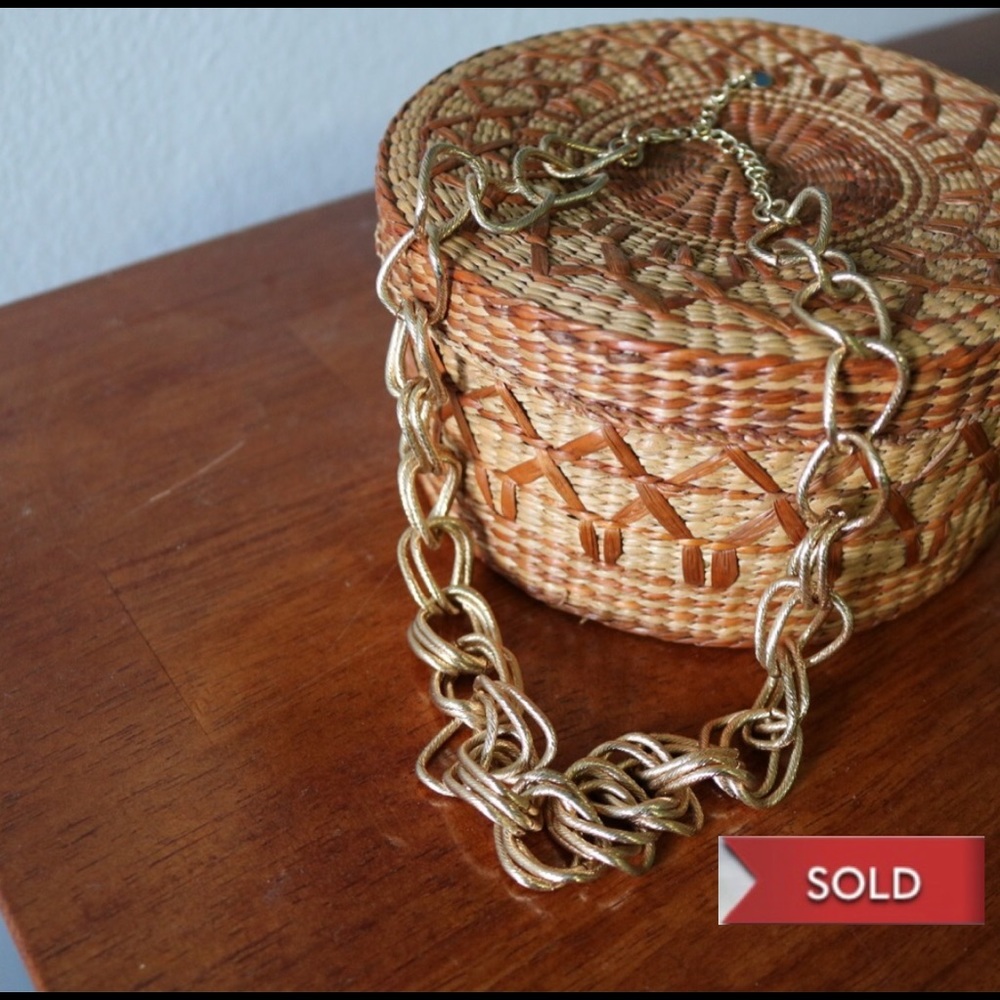 SOLD! Express large textured gold chain